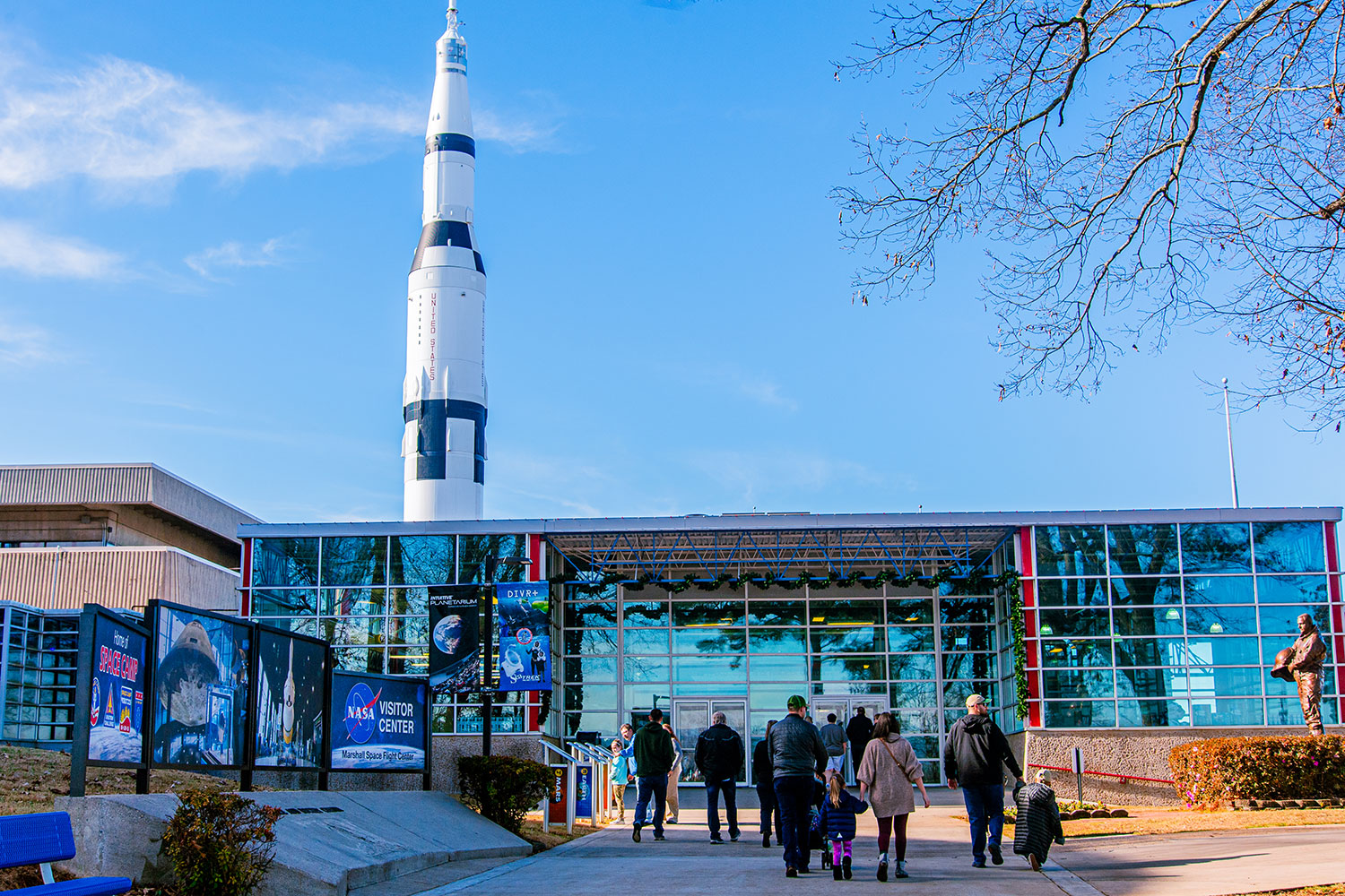 Guests entering in the the U.S. Space & Rocket Center
