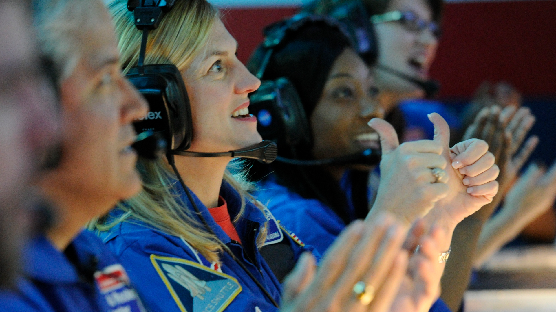 Team members working and learning together